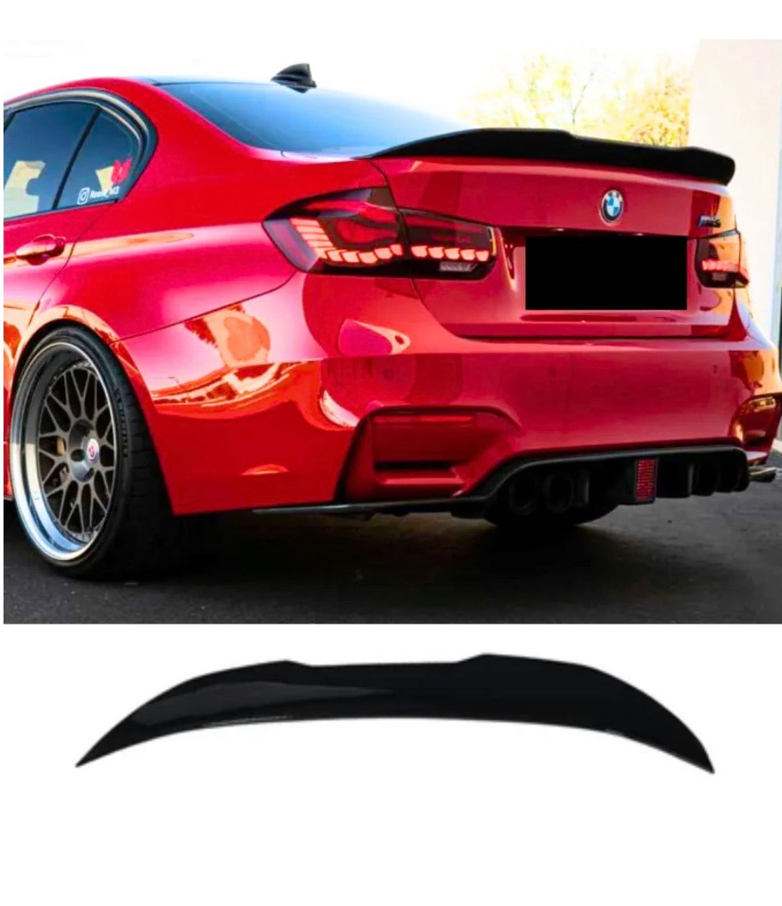 BMW series F30 F80 2012-2018 Rear boot trunk PSM Spoiler