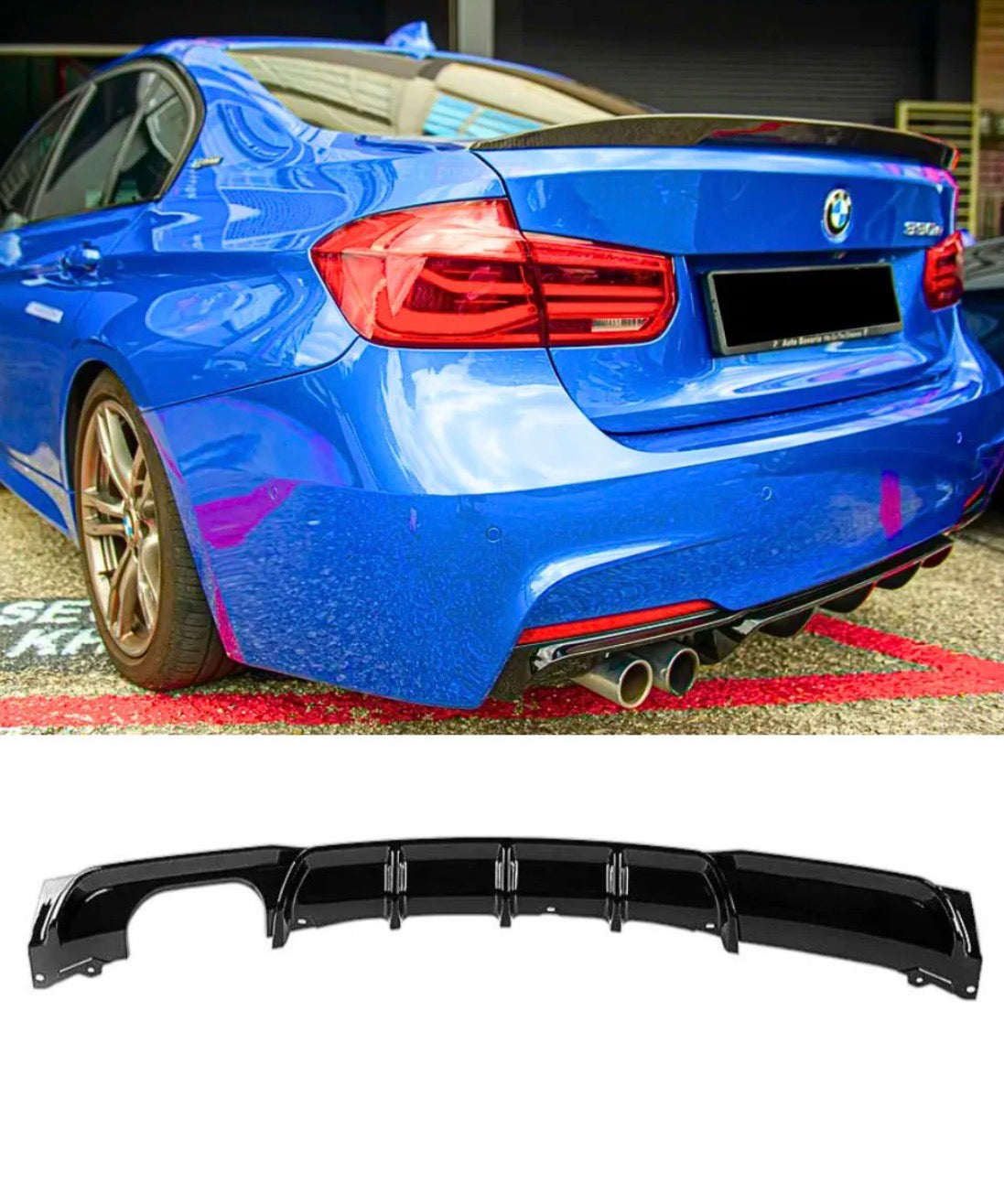 BMW 3 series F30 M sport rear bumper diffuser