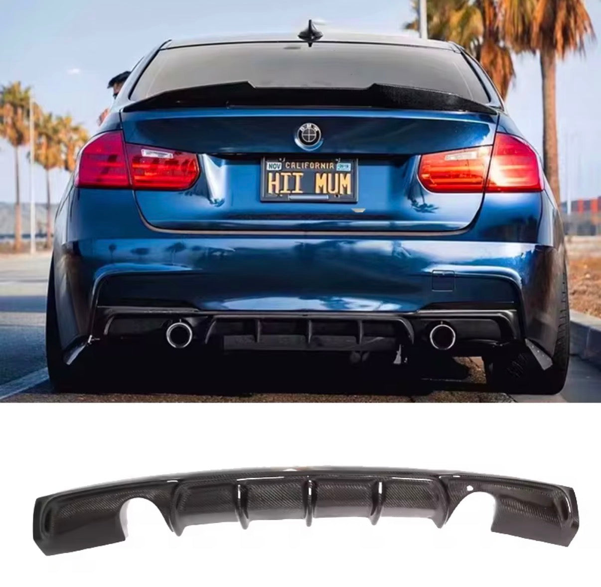 BMW 3 series F30 M sport rear bumper diffuser